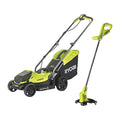 18V One+ Cordless 33cm Lawnmower & 23cm Grass Trimmer (1 x 5.0Ah)